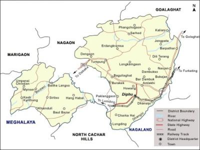 Karbi Anglong District Map