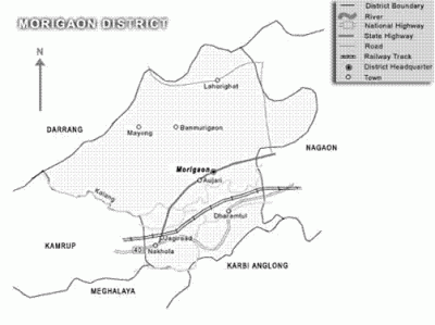 Marigaon District Map