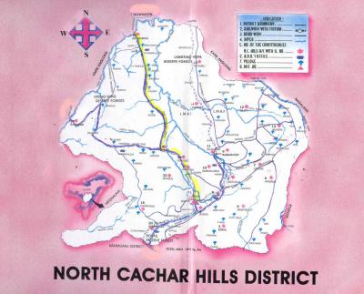 North Cachar Hills District Map