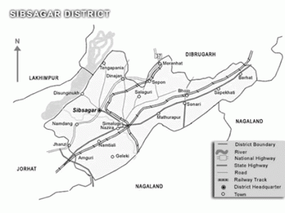 Sivasagar District Map