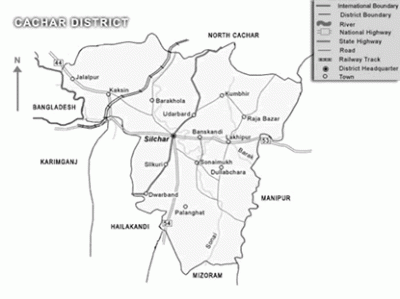 Cachar District Map