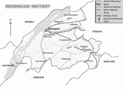 Dibrugarh District Map