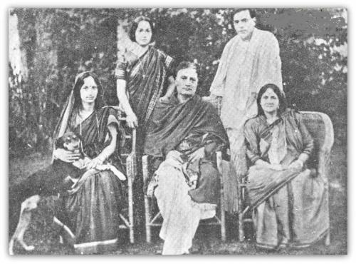 Laxminath Bezbarua with His Family