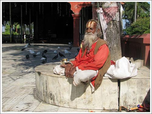 Sadhus in Sibsagar Shivdol