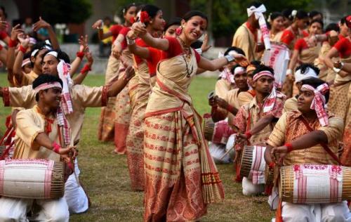 Bohag Bihu Or Rongali Bihu celebration in assam