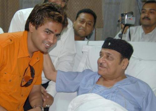 Singer Debojit Saha with Dr Bhupen Hazarika