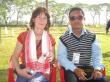 Foreign guest with Mr. Pradeep Gogoi (Lecturer of Commerce College) at Me-Dam- Mefi Celebration at Talatal Ghar premises, Sivasagar, Assam